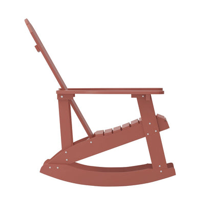 Contemporary Commercial Grade Adirondack Rocking Chair for Indoor/Outdoor Use