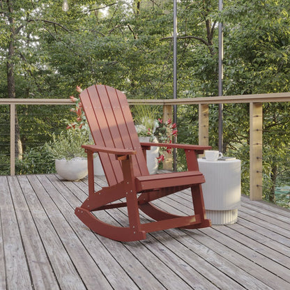 Contemporary Commercial Grade Adirondack Rocking Chair for Indoor/Outdoor Use
