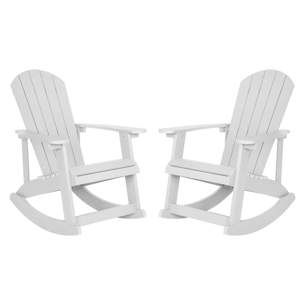 Adirondack Rocking Chair in White - Set of 2