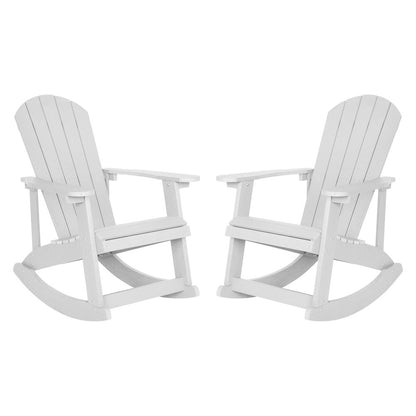 Adirondack Rocking Chair in White - Set of 2