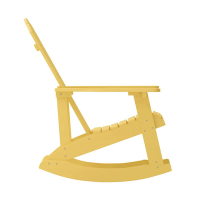 Contemporary Commercial Grade Adirondack Rocking Chair for Indoor/Outdoor Use