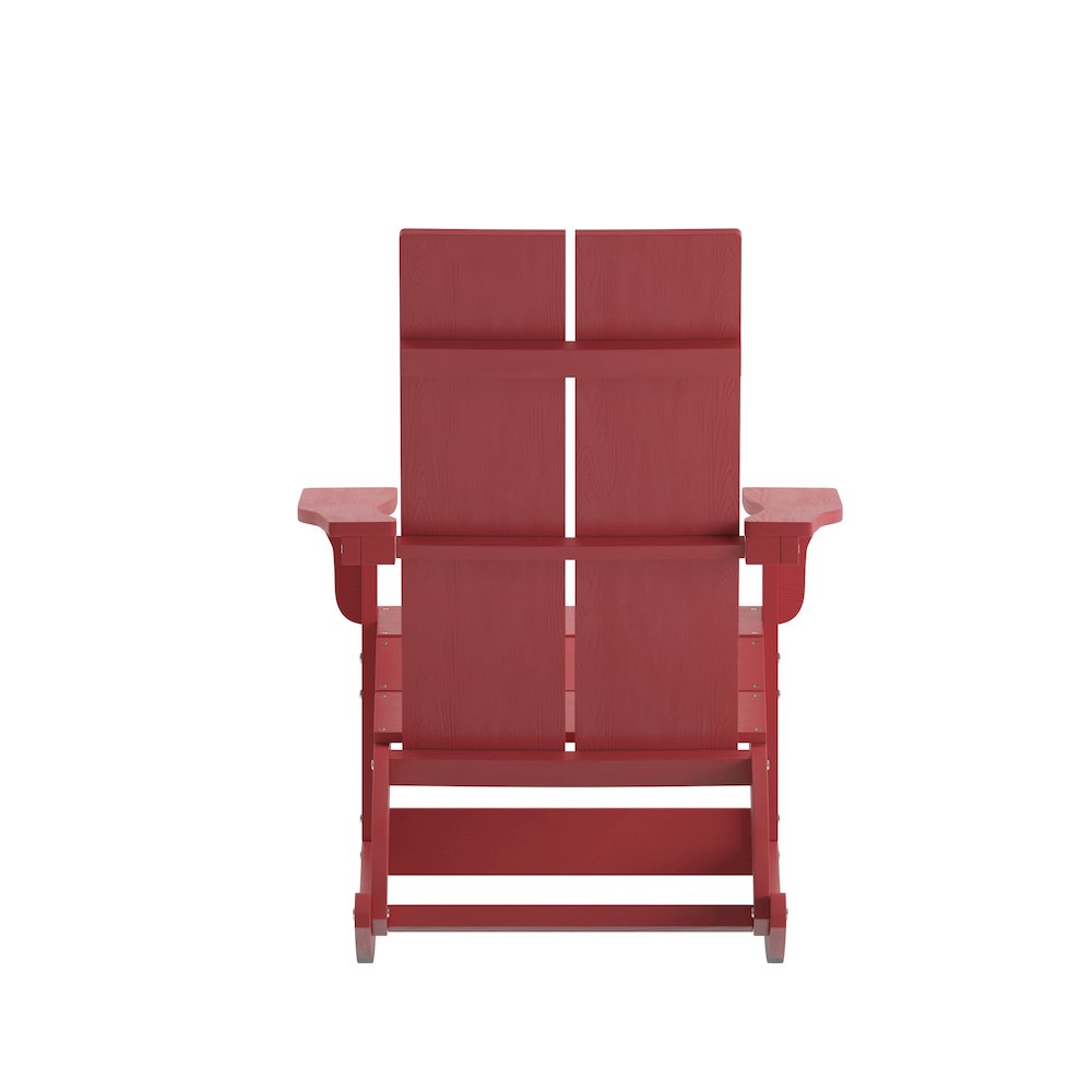 Set of 2 Modern Commercial Grade Adirondack Rocking Chairs