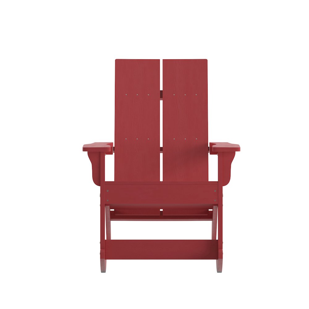 Set of 2 Modern Commercial Grade Adirondack Rocking Chairs