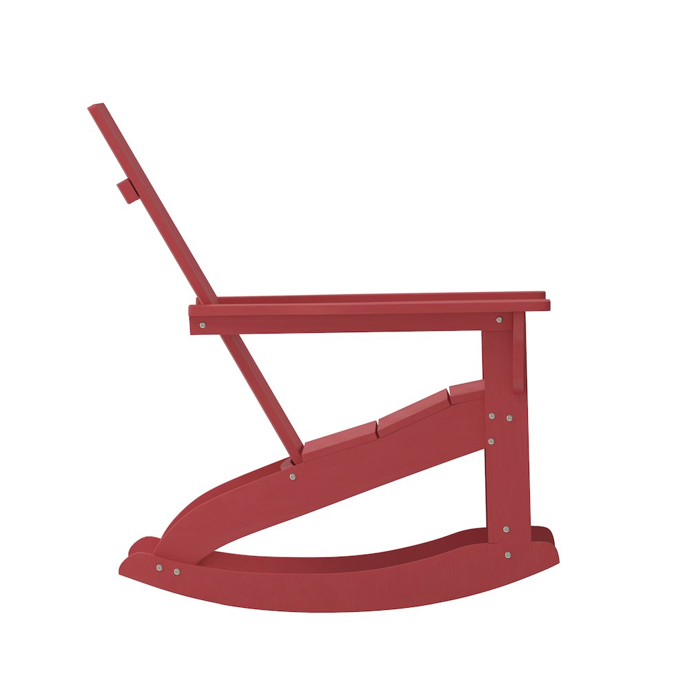 Set of 2 Modern Commercial Grade Adirondack Rocking Chairs
