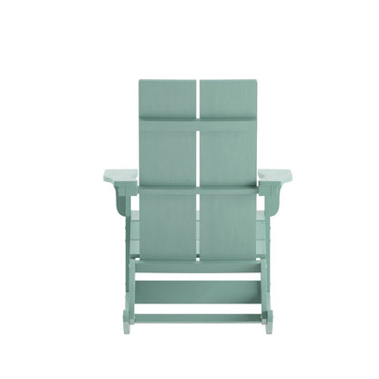 Set of 2 Modern Commercial Grade Adirondack Rocking Chairs