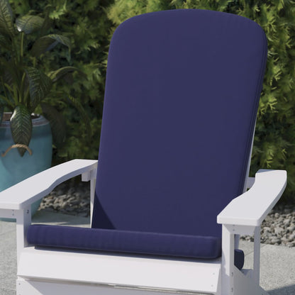 Set of 2 All Weather High Back Adirondack Chair Cushions - Blue
