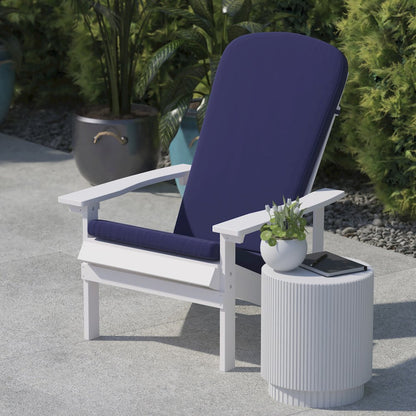 Set of 2 All Weather High Back Adirondack Chair Cushions - Blue