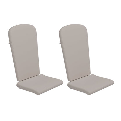Set of 2 All Weather High Back Adirondack Chair Cushions - Cream