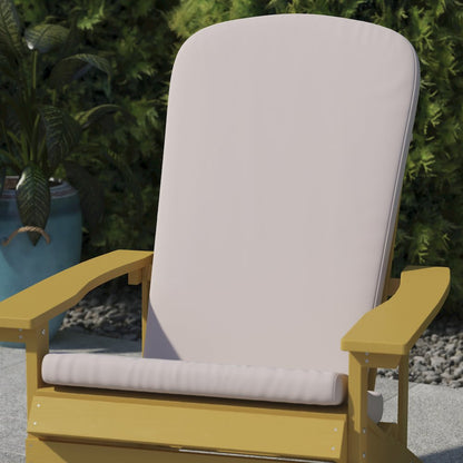 Set of 2 All Weather High Back Adirondack Chair Cushions - Cream