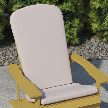 Set of 2 All Weather High Back Adirondack Chair Cushions - Cream