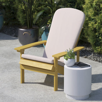 Set of 2 All Weather High Back Adirondack Chair Cushions - Cream