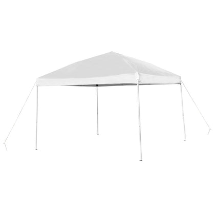 10'x10' White Event Canopy Tent with Carry Bag and Folding Bench Set