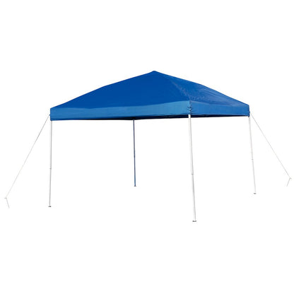 10'x10' Blue Outdoor Pop Up Event Slanted Leg Canopy Tent with Carry Bag