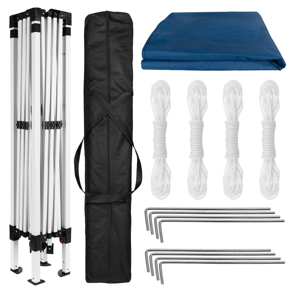 10'x10' Blue Outdoor Pop Up Event Slanted Leg Canopy Tent with Carry Bag