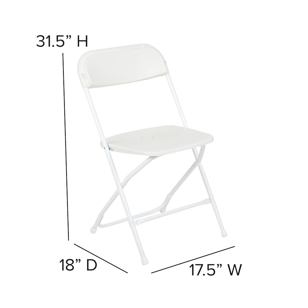 Tent Set-10'x10' Wheeled White Canopy Tent, 6-Foot Table, 4 White Folding Chairs