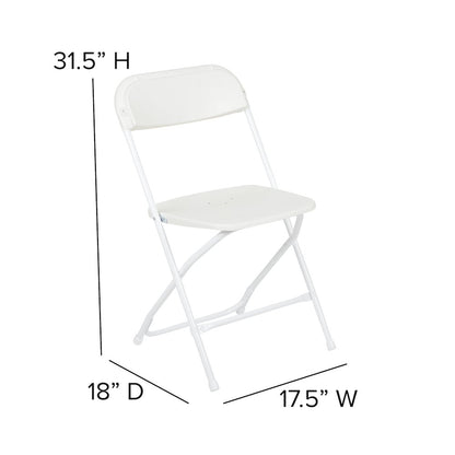 Tent Set-10'x10' Wheeled White Canopy Tent, 6-Foot Table, 4 White Folding Chairs