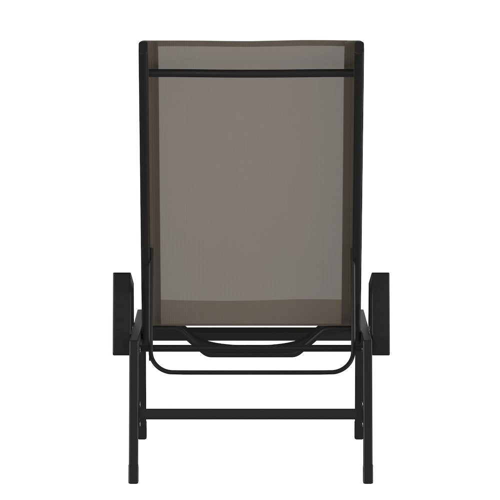 Modern Outdoor Chaise Lounge Chair with Arms