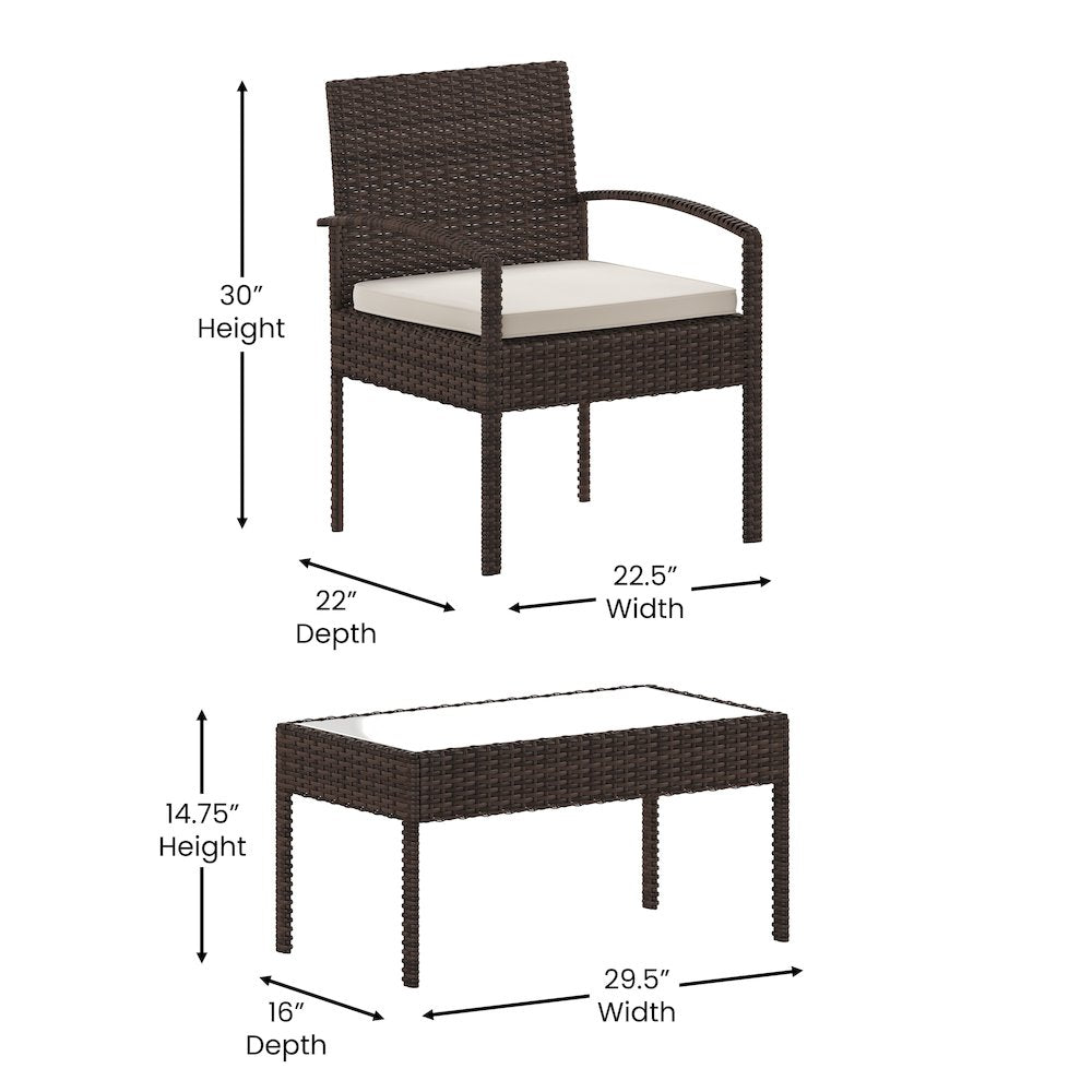 Contemporary Outdoor Seating Set
