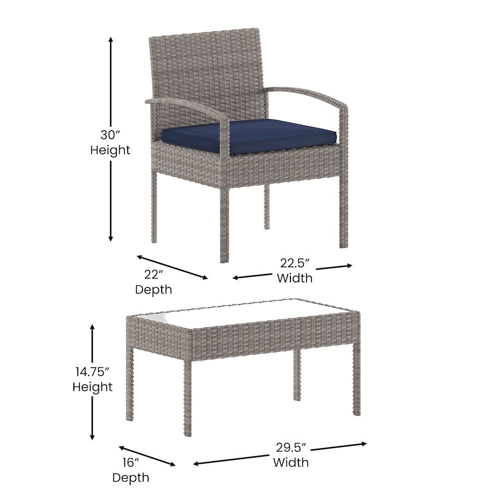 Contemporary Outdoor Seating Set