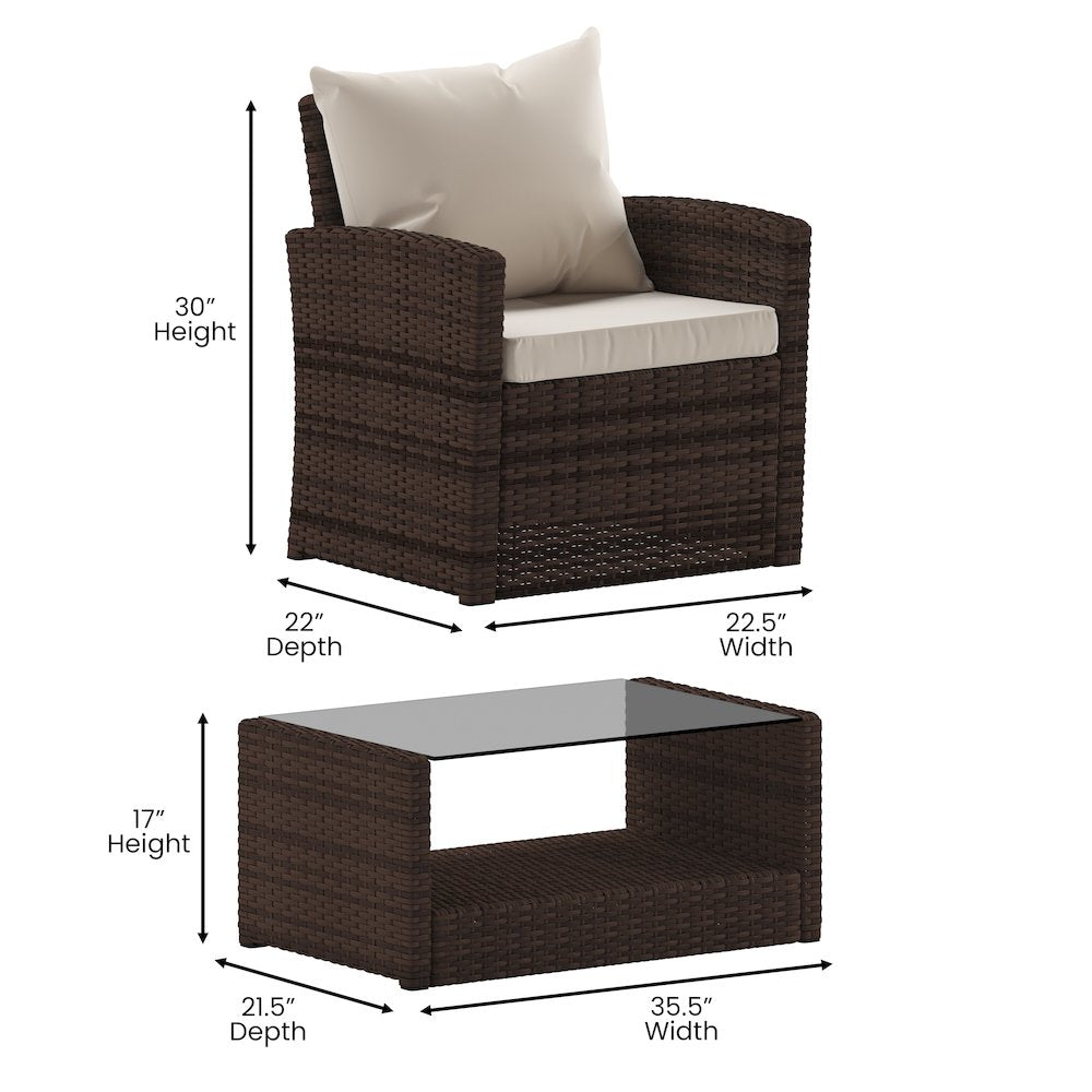 Contemporary Outdoor Seating Set