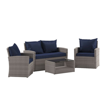 Contemporary Outdoor Seating Set