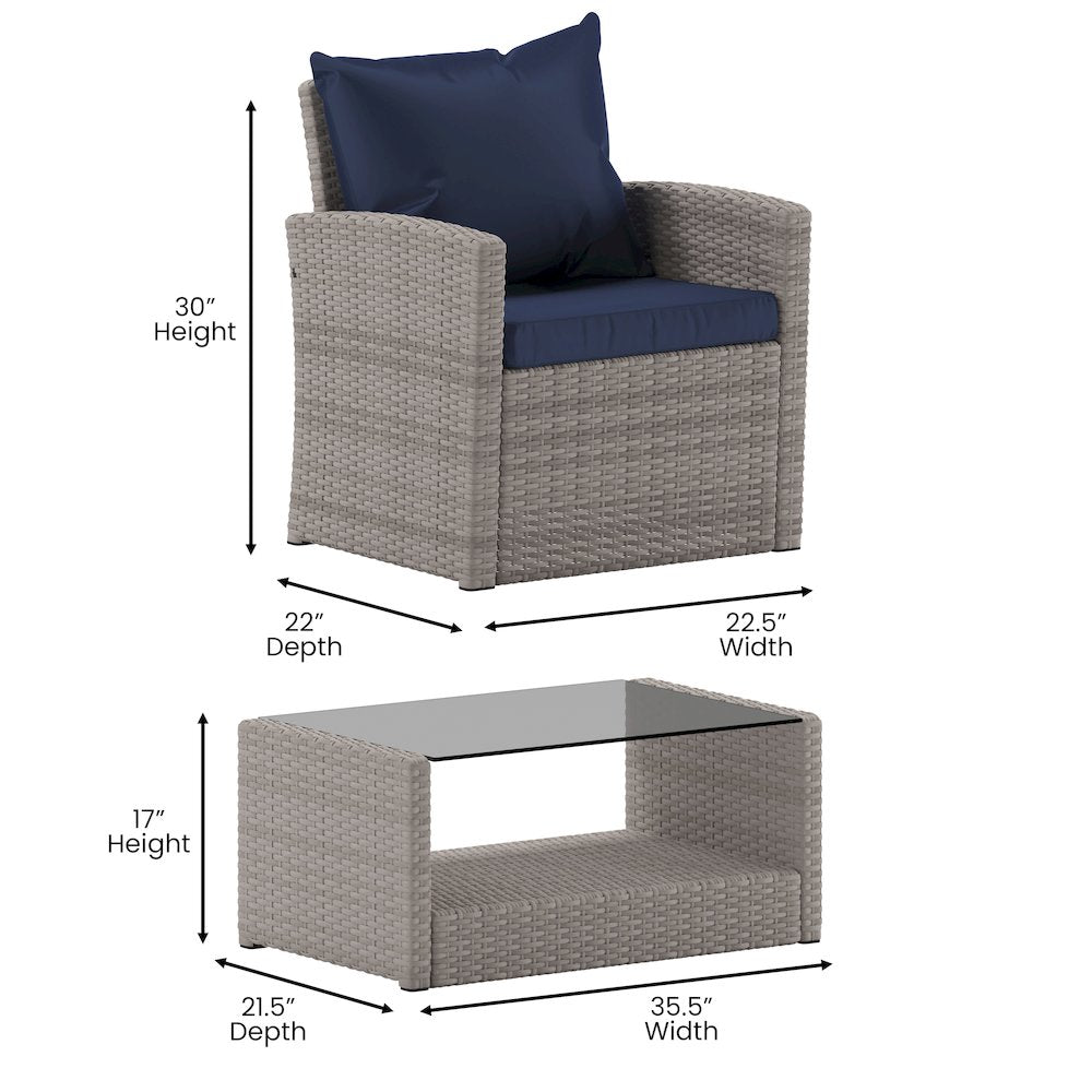Contemporary Outdoor Seating Set