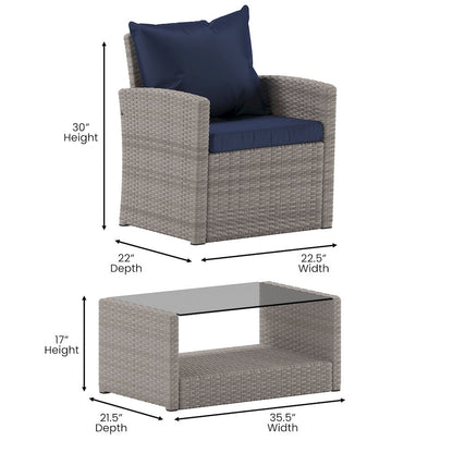 Contemporary Outdoor Seating Set