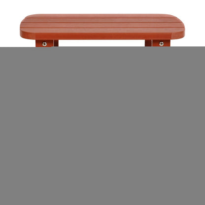 All-Weather Poly Resin Wood Adirondack Side Table in Red