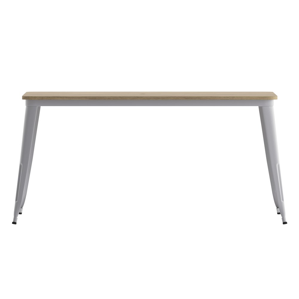 Contemporary 30" x 60" Commercial Dining Table for 6 with Umbrella Hole