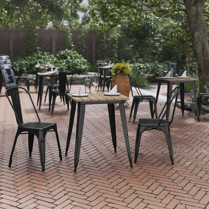 Contemporary 23.75" Square Commercial Dining Table for 2