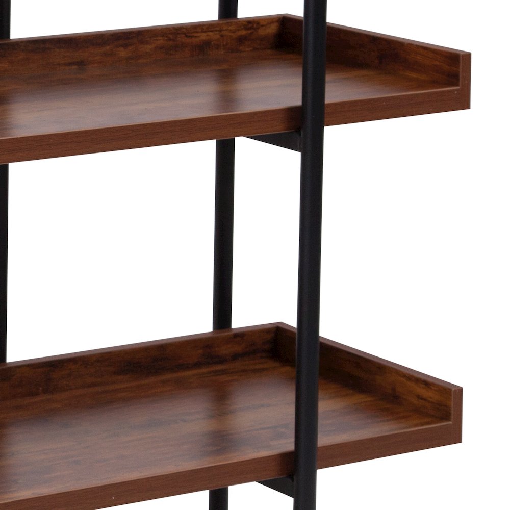 3 Shelf 35"H Storage Display Unit Bookcase in Wood Grain Finish