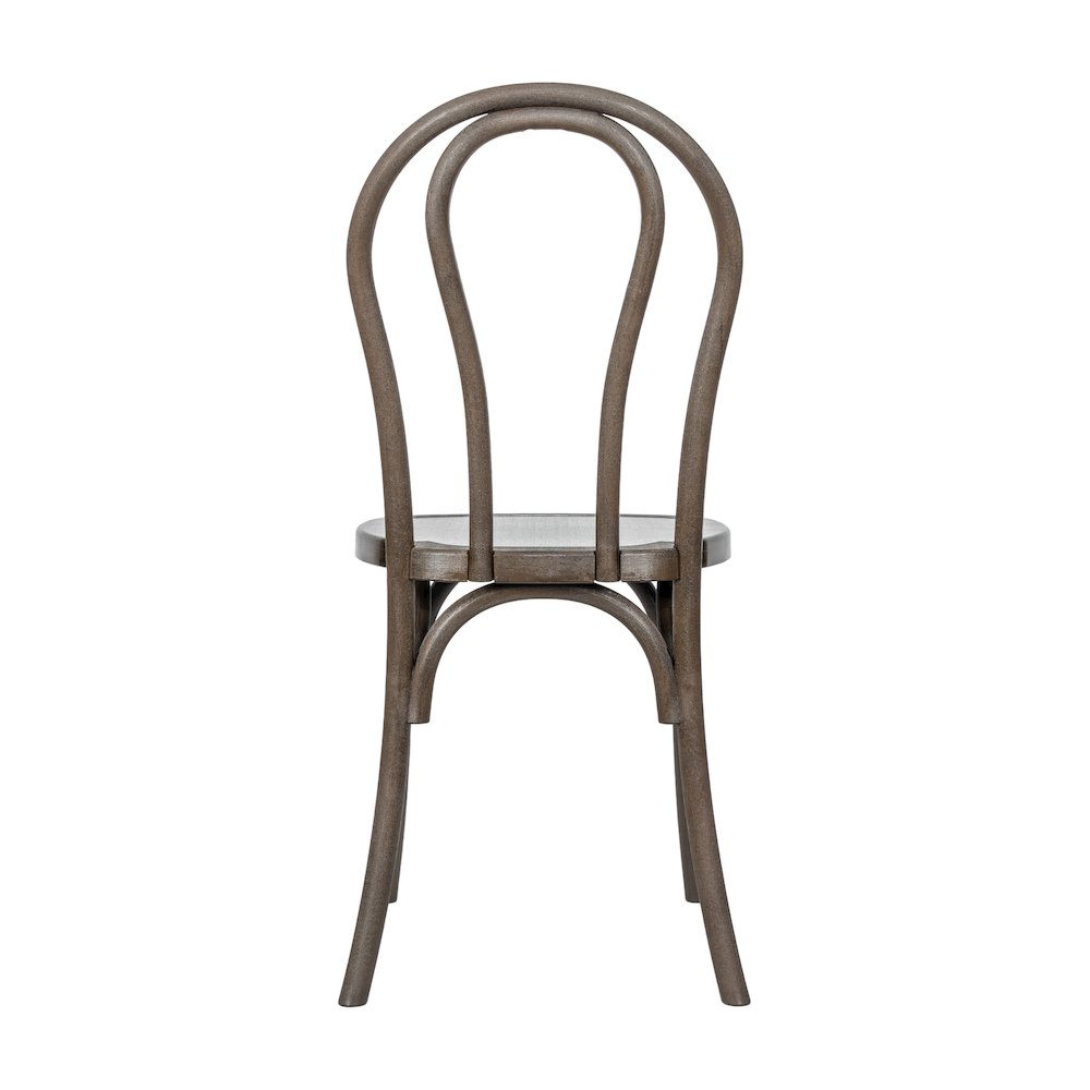 HERCULES Commercial Dark Brown Wood Look Stackable Resin Thonet Style Chair