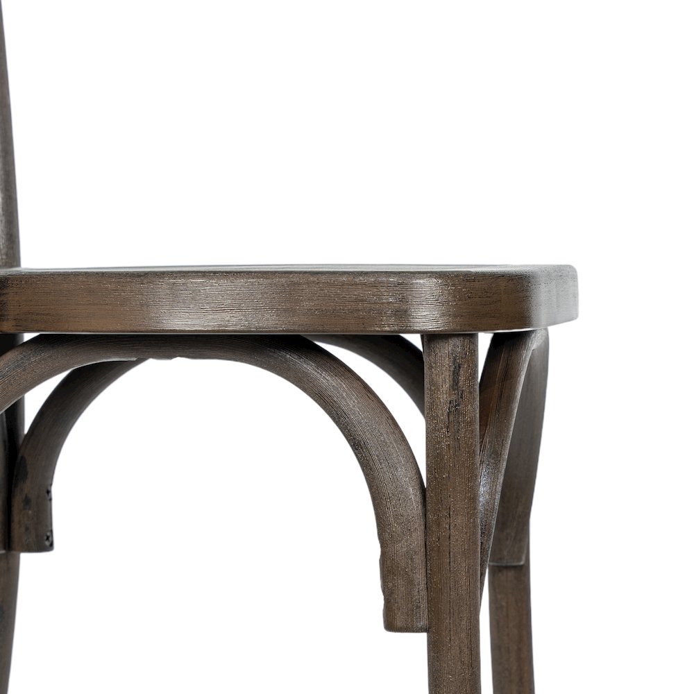 HERCULES Commercial Dark Brown Wood Look Stackable Resin Thonet Style Chair