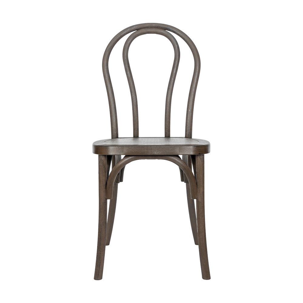 HERCULES Commercial Dark Brown Wood Look Stackable Resin Thonet Style Chair