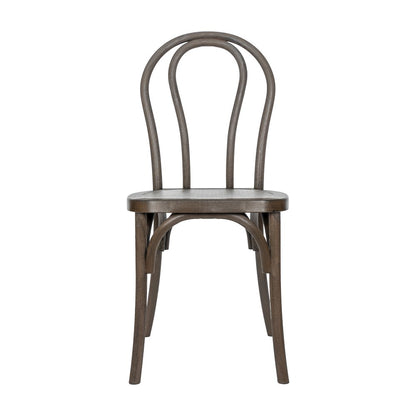HERCULES Commercial Dark Brown Wood Look Stackable Resin Thonet Style Chair