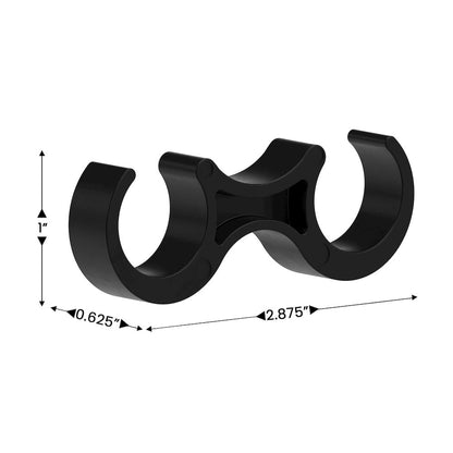 Lowe Black Wide Plastic Ganging Clips - Set of 2