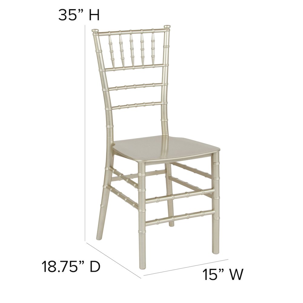 Champagne  Stackable Resin Chiavari Chair