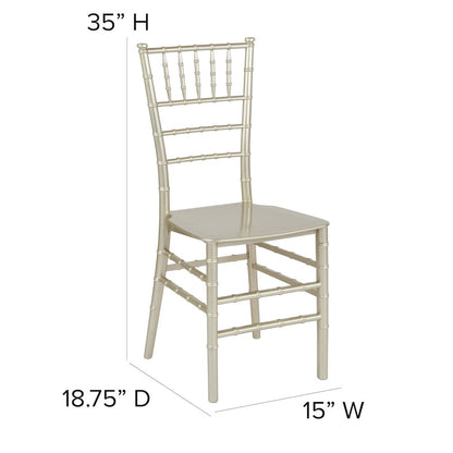 Champagne  Stackable Resin Chiavari Chair