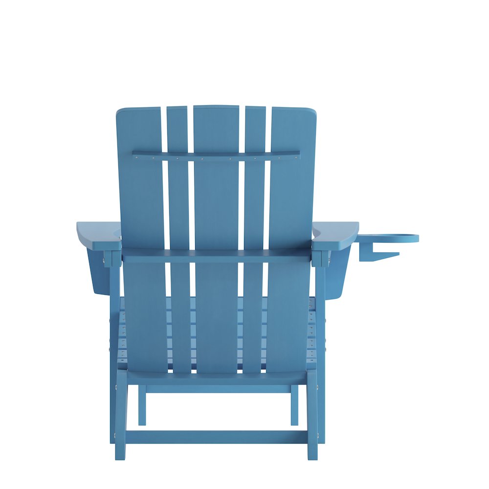 Commercial Adirondack Chair with Pull-Out Ottoman and Cupholder