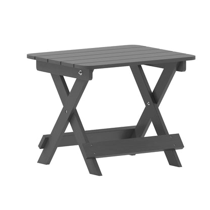3-Piece Set with 2 Contemporary All-Weather Rocking Chairs and End Table in Gray