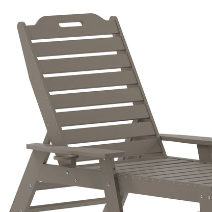 Commercial Adjustable Adirondack Lounger with Cupholder