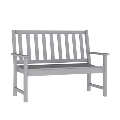 Ellsworth 50" All Weather Recycled HDPE Bench with Contoured Seat in Gray