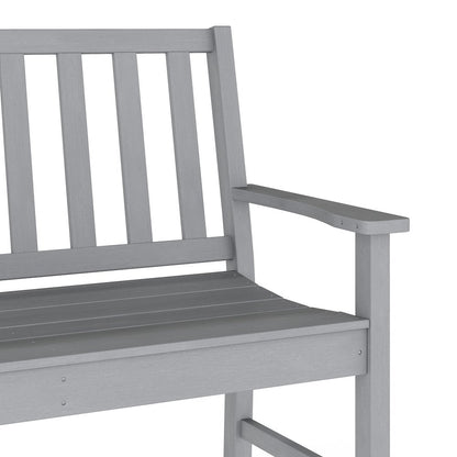 Ellsworth 50" All Weather Recycled HDPE Bench with Contoured Seat in Gray