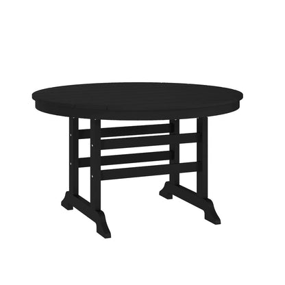 Contemporary 5 Piece Commercial Grade Adirondack Dining Set, Black