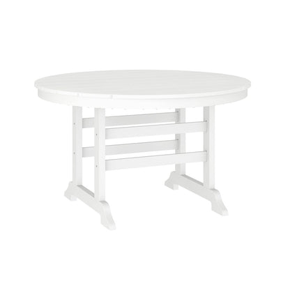 Contemporary 5 Piece Commercial Grade Adirondack Dining Set, White