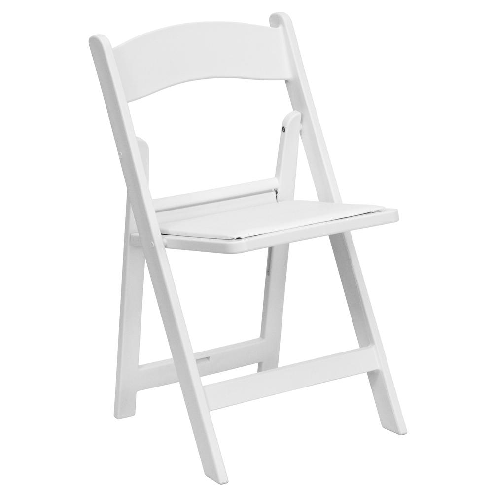 Folding Chair - White Resin – 1000LB Weight Capacity - Event Chair