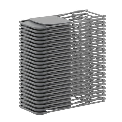 Plastic Folding Chair Grey - 2 Pack 650LB Weight Capacity