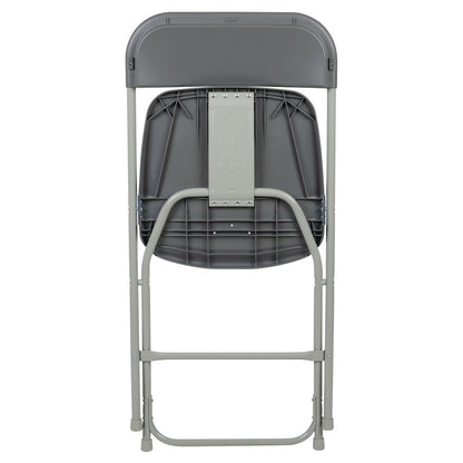 Plastic Folding Chair Grey - 2 Pack 650LB Weight Capacity