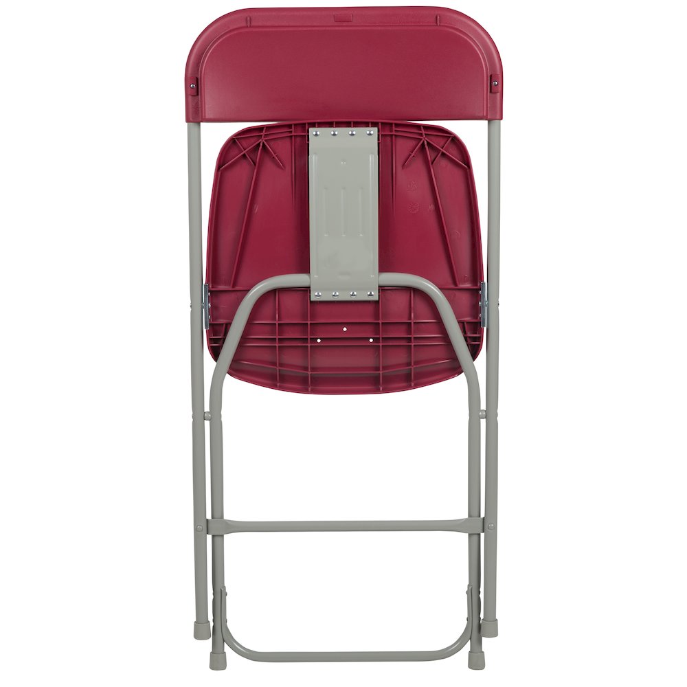 Set of 2 Commercial Grade Red Plastic Folding Chairs