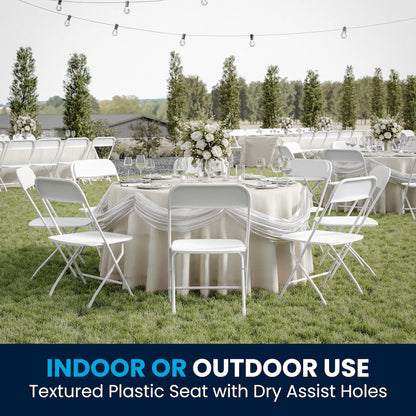Multi-Use Versatile Commercial Big and Tall Folding Plastic Chairs - Set of 4